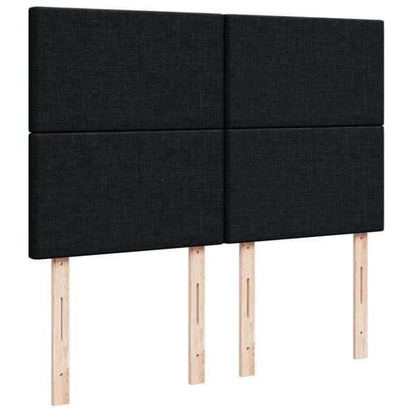 vidaXL Seng med madrass boksfjær svart 140x190 cm fløyel
