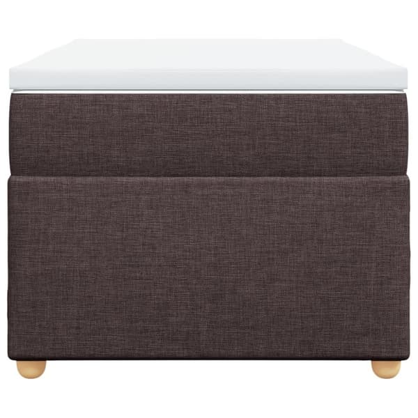 vidaXL kontinentalseng med madras 90x200 cm stof mørkebrun