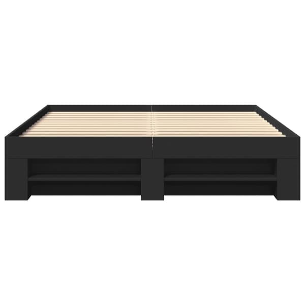 vidaXL Sengeramme svart 150x200 cm konstruert tre