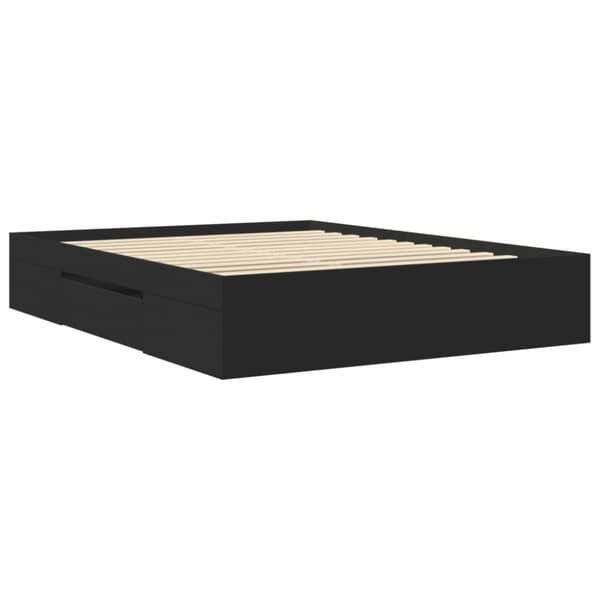 vidaXL Sengeramme svart 150x200 cm konstruert tre