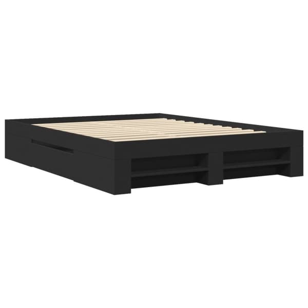 vidaXL Sengeramme svart 150x200 cm konstruert tre