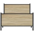 Miniatyrbilde 6 av 11: vidaXL Sengeramme i metall uten madrass sonoma eik 107x203 cm