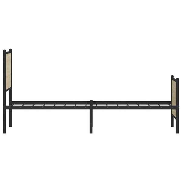 vidaXL Sengeramme i metall uten madrass sonoma eik 107x203 cm