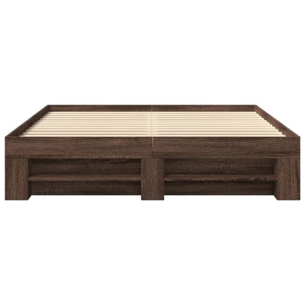 vidaXL Sengeramme uten madrass brun eik 150x200 cm konstruert tre
