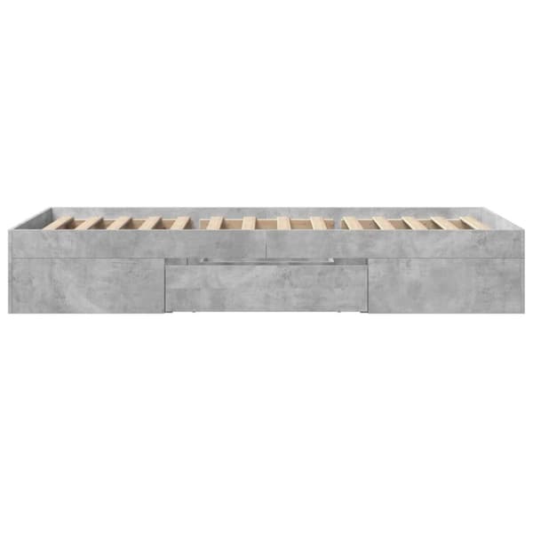 vidaXL Sengeramme betonggrå 90x190 cm konstruert tre
