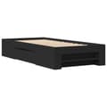 Miniatyrbilde 3 av 11: vidaXL Sengeramme svart 75x190 cm konstruert tre