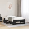 Miniatyrbilde 4 av 11: vidaXL Sengeramme svart 75x190 cm konstruert tre