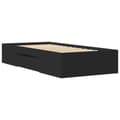 Miniatyrbilde 8 av 11: vidaXL Sengeramme svart 75x190 cm konstruert tre