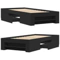 Miniatyrbilde 9 av 11: vidaXL Sengeramme svart 75x190 cm konstruert tre