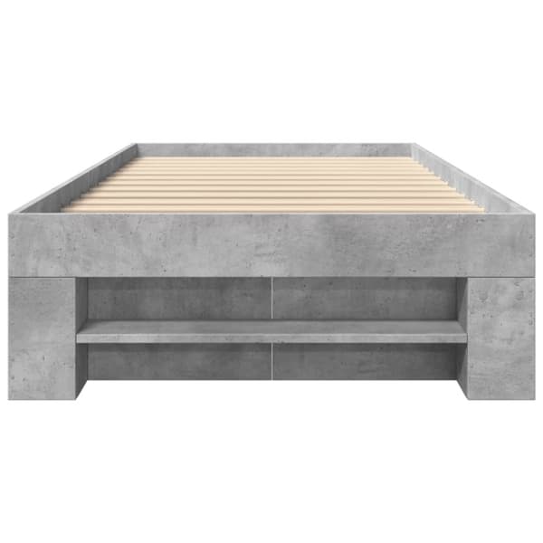 vidaXL Sängynrunko betoninharmaa 90x190 cm tekninen puu