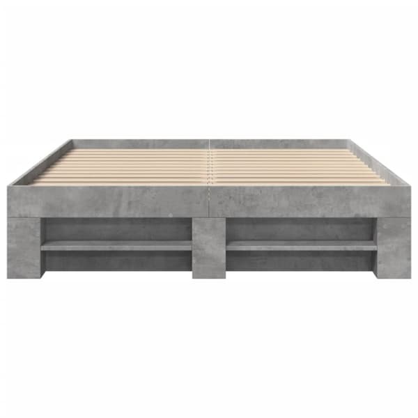 vidaXL Sängynrunko betoninharmaa 135x190 cm tekninen puu