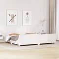 Miniatyrbilde 4 av 10: vidaXL Sengeramme med madrass hvit 200x200 cm heltre furu