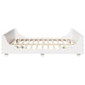 Miniatyrbilde 6 av 10: vidaXL Sengeramme med madrass hvit 200x200 cm heltre furu