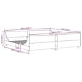 Miniatyrbilde 10 av 10: vidaXL Sengeramme med madrass hvit 200x200 cm heltre furu