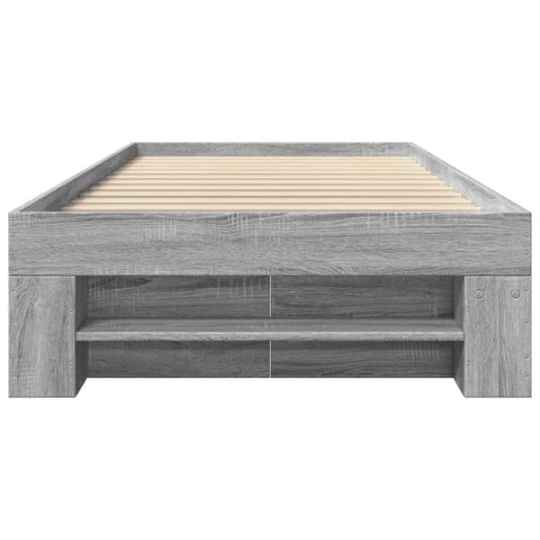 vidaXL Sängynrunko harmaa Sonoma 90x190 cm tekninen puu
