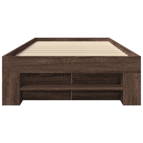 vidaXL Sengeramme uten madrass brun eik 75x190 cm konstruert tre