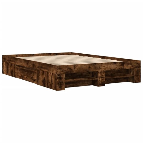 vidaXL Sängynrunko savutammi 135x190 cm tekninen puu