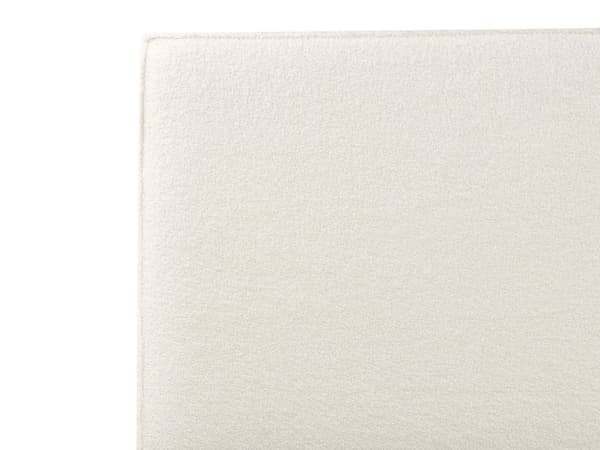 Dubbelsäng 180 x 200 cm Off-White Boucléklädsel Förvaring Ribbotten Samtida Modern Stil Sovrum
