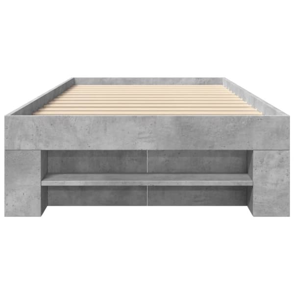 vidaXL Sengeramme betonggrå 75x190 cm konstruert tre