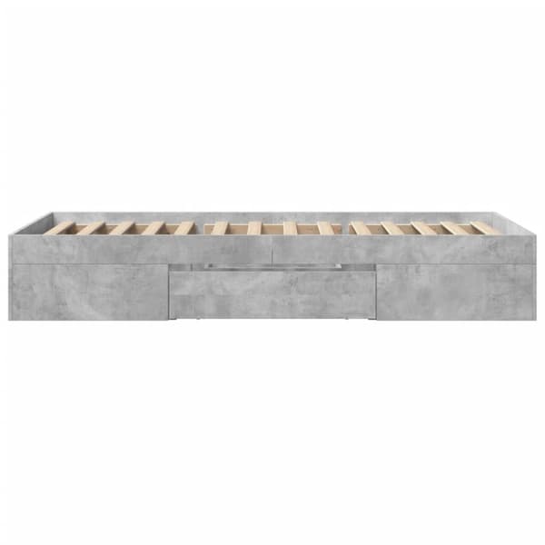 vidaXL Sengeramme betonggrå 75x190 cm konstruert tre
