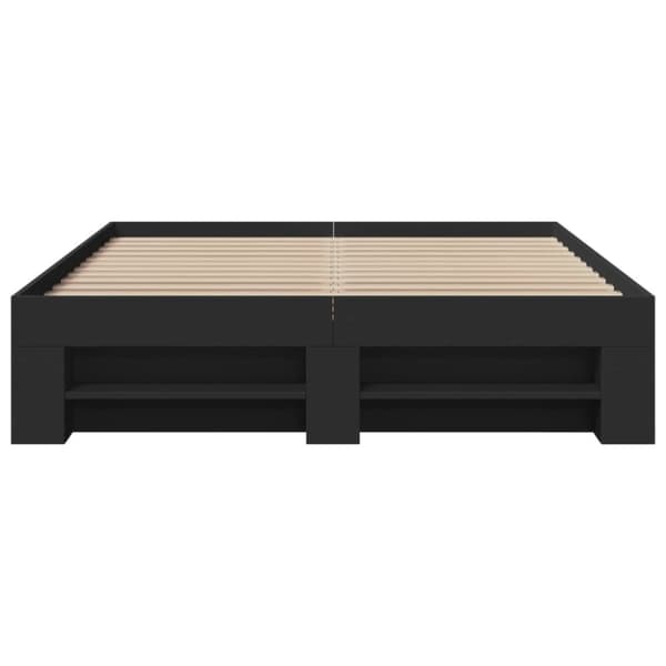 vidaXL Sengeramme svart 135x190 cm konstruert tre