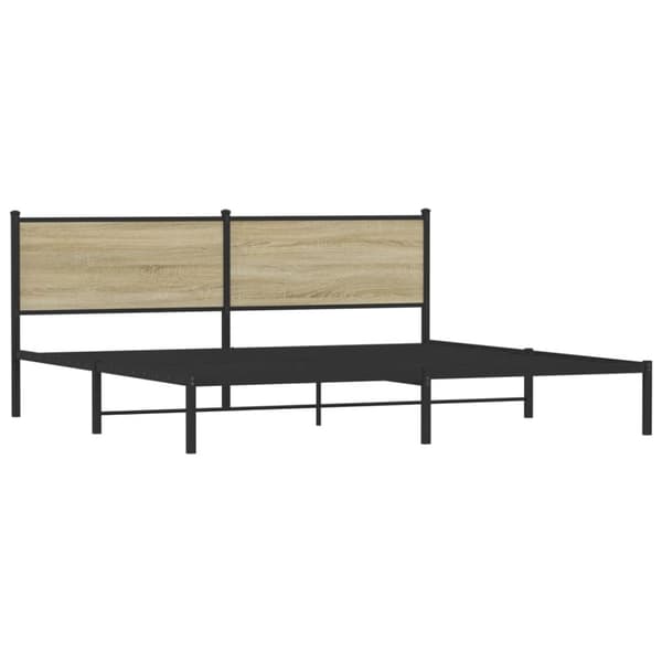 vidaXL sengeramme uden madras 193x203 cm metal sonoma-eg