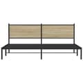 Miniatyrbillede 6 af 11: vidaXL sengeramme uden madras 193x203 cm metal sonoma-eg