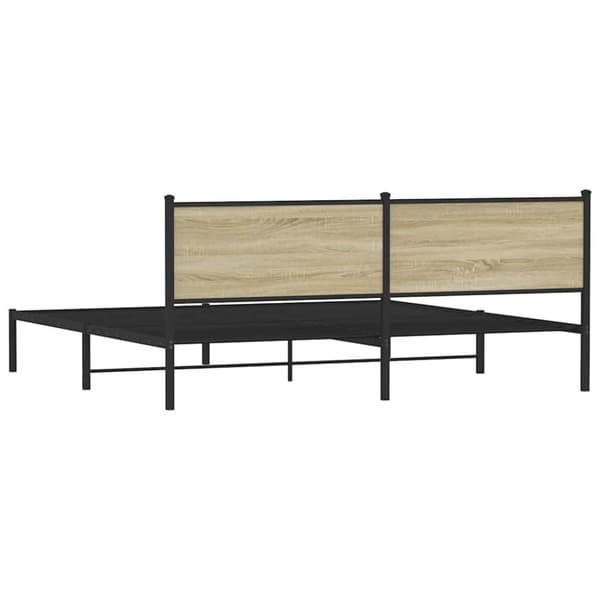 vidaXL sengeramme uden madras 193x203 cm metal sonoma-eg