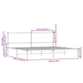 Miniatyrbillede 11 af 11: vidaXL sengeramme uden madras 193x203 cm metal sonoma-eg