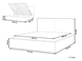 Miniatyrbilde 3 av 11: Seng med oppbevaring Off-white Bouclé 160 x 200 cm Lamellramme Sengegavl Moderne Minimalistisk Dobbeltseng Soverom