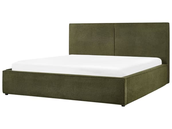 Parisänky tummanvihreä bukleekangas verhoiltu mänty 180 x 200 cm säilytystilalla sälepohjalla skandinaavinen tyyli