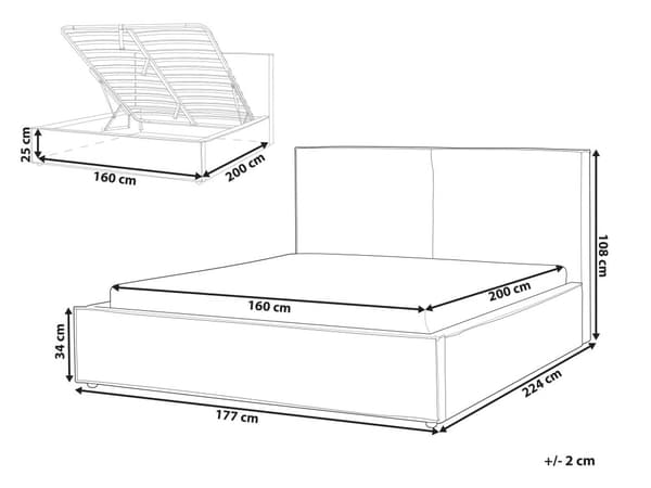 Parisänky luonnonvalkoinen bukleekangas verhoiltu mänty 160 x 200 cm säilytystilalla sälepohjalla skandinaavinen tyyli