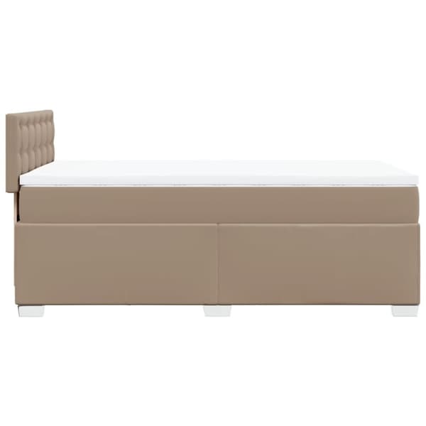 vidaXL kontinentalseng 80x200 cm kunstlæder cappuccinofarvet