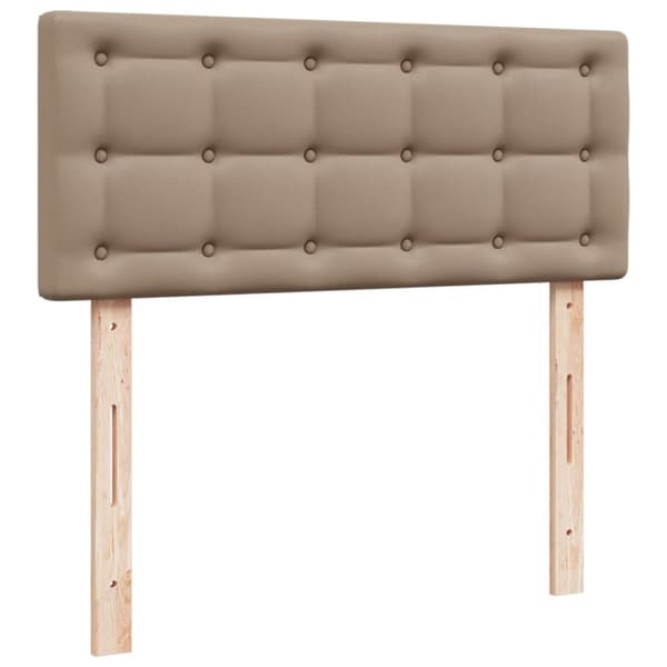 vidaXL kontinentalseng 80x200 cm kunstlæder cappuccinofarvet