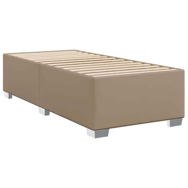vidaXL kontinentalseng 80x200 cm kunstlæder cappuccinofarvet
