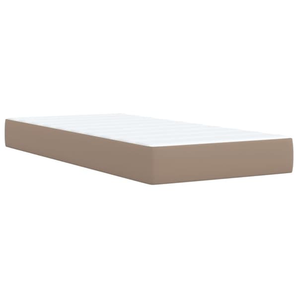 vidaXL kontinentalseng 80x200 cm kunstlæder cappuccinofarvet