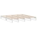 Miniatyrbilde 4 av 10: vidaXL Sengeramme med madrass hvit 200x200 cm heltre furu