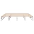 Miniatyrbilde 5 av 10: vidaXL Sengeramme med madrass hvit 200x200 cm heltre furu