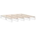 Miniatyrbilde 7 av 10: vidaXL Sengeramme med madrass hvit 200x200 cm heltre furu
