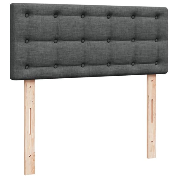 vidaXL Ramsäng med madrass mörkgrå 120x190 cm tyg