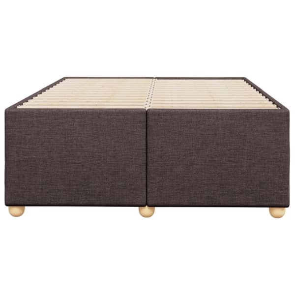 vidaXL Sengeramme mørkebrun 120x190 cm stoff