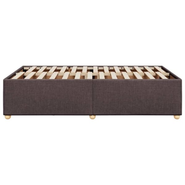 vidaXL Sengeramme mørkebrun 120x190 cm stoff