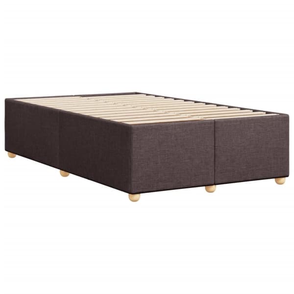 vidaXL Sengeramme mørkebrun 120x190 cm stoff