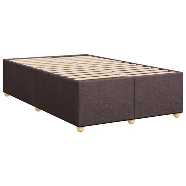 vidaXL Sengeramme mørkebrun 120x190 cm stoff