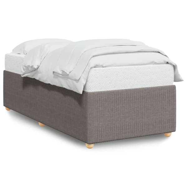 vidaXL Sengeramme gråbrun 90x190 cm stoff