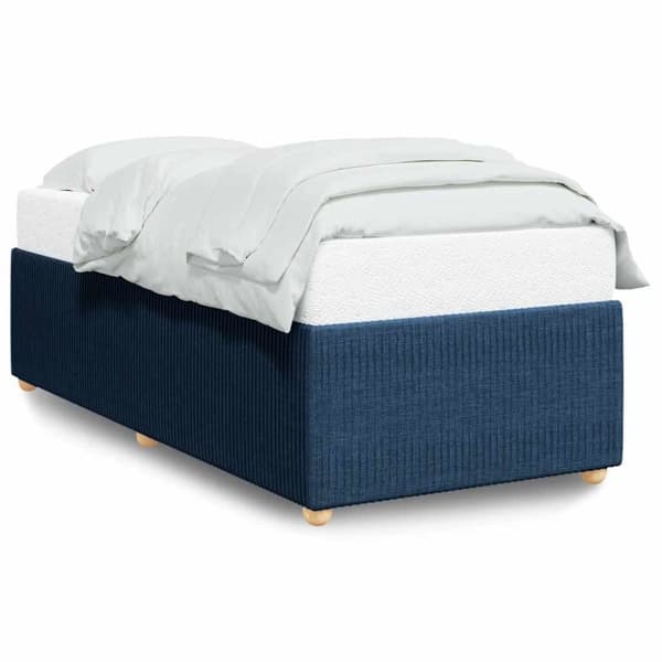 vidaXL Sengeramme blå 90x190 cm stoff