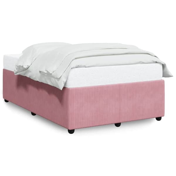 vidaXL Sängynrunko pinkki 120x190 cm sametti