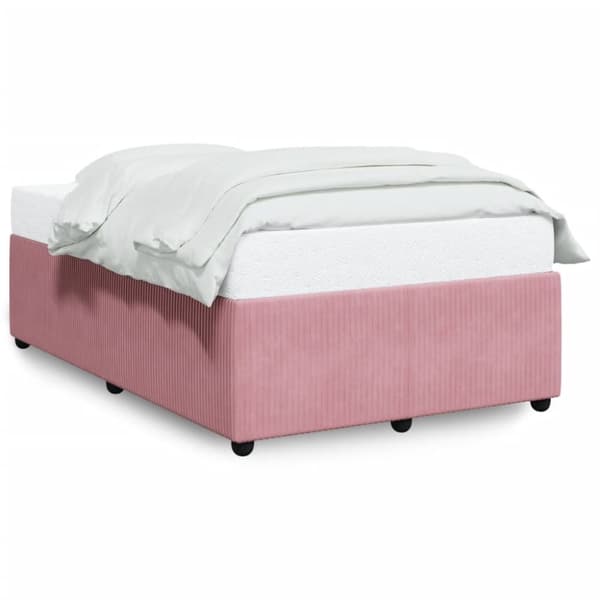 vidaXL sengeramme 120x200 cm fløjl pink