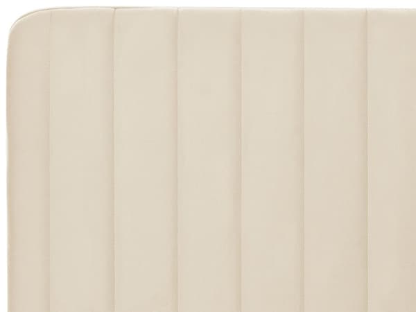 Sengeramme 180 x 200 cm Beige Fløyel Tufted Sengegavl Metallben Moderne Design