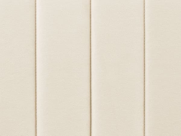 Sengeramme 180 x 200 cm Beige Fløyel Tufted Sengegavl Metallben Moderne Design